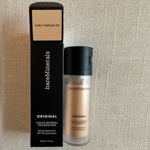 NWT bareMinerals Original Liquid Mineral Foundation SPF 20 | Fairly Medium 05